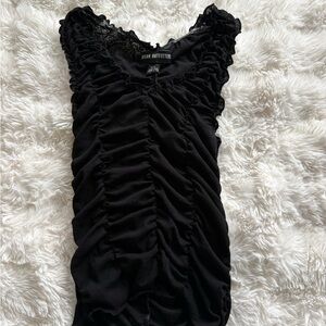 ❤️Urban Outfitters Sheer Black Ruched Camisole